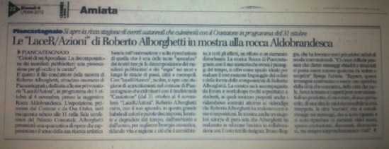 CORRIERE DI SIENA SU MOSTRA