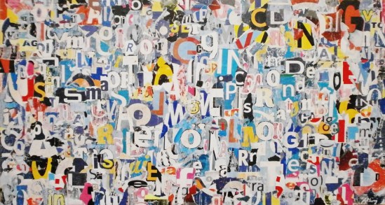 Roberto Alborghetti - "Lost W-o-r-d-s..." - Collage, 2013 - From "Contemplations and Lacer/actions" Project