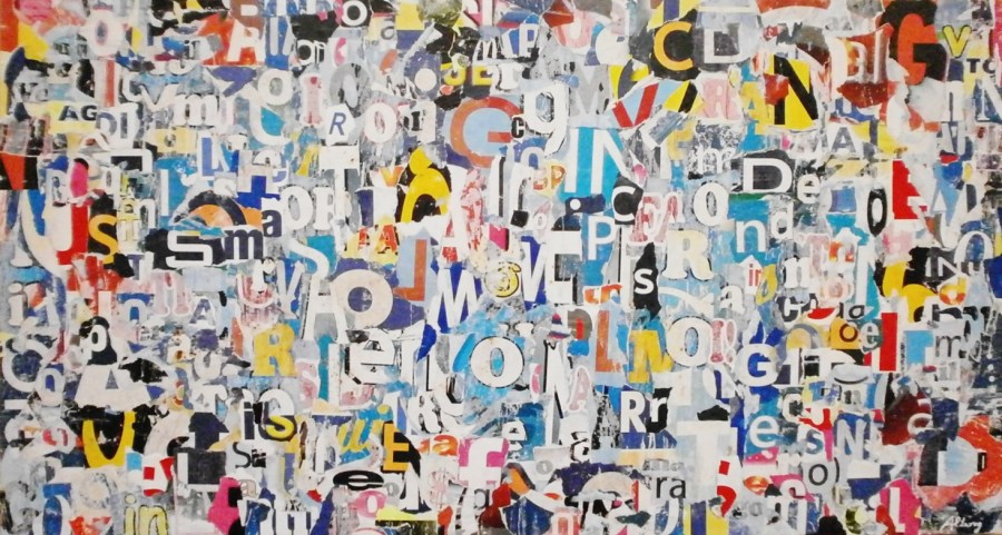 Roberto Alborghetti - "Lost W-o-r-d-s..." - Collage, 2012 - From "Contemplations and Lacer/actions" Project