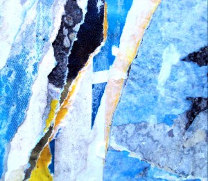 ROBERTO ALBORGHETTI . LACER/ACTIONS . LITOGRAPH - IMAGE OF TORN AND DECOMPOSED PUBLICITY POSTERS