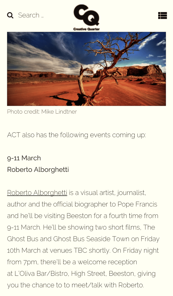 The Ghost Bus is back. The draft programma by ACT Group. March 9-11, 2017 