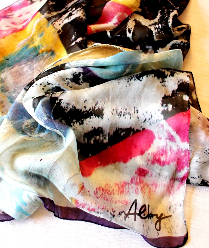 2 Roberto Alborghetti - Laceractions, Silk scarf, Limited edition